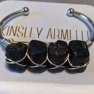 Kinsley Armelle | Silver Raven Bracelet L/XL